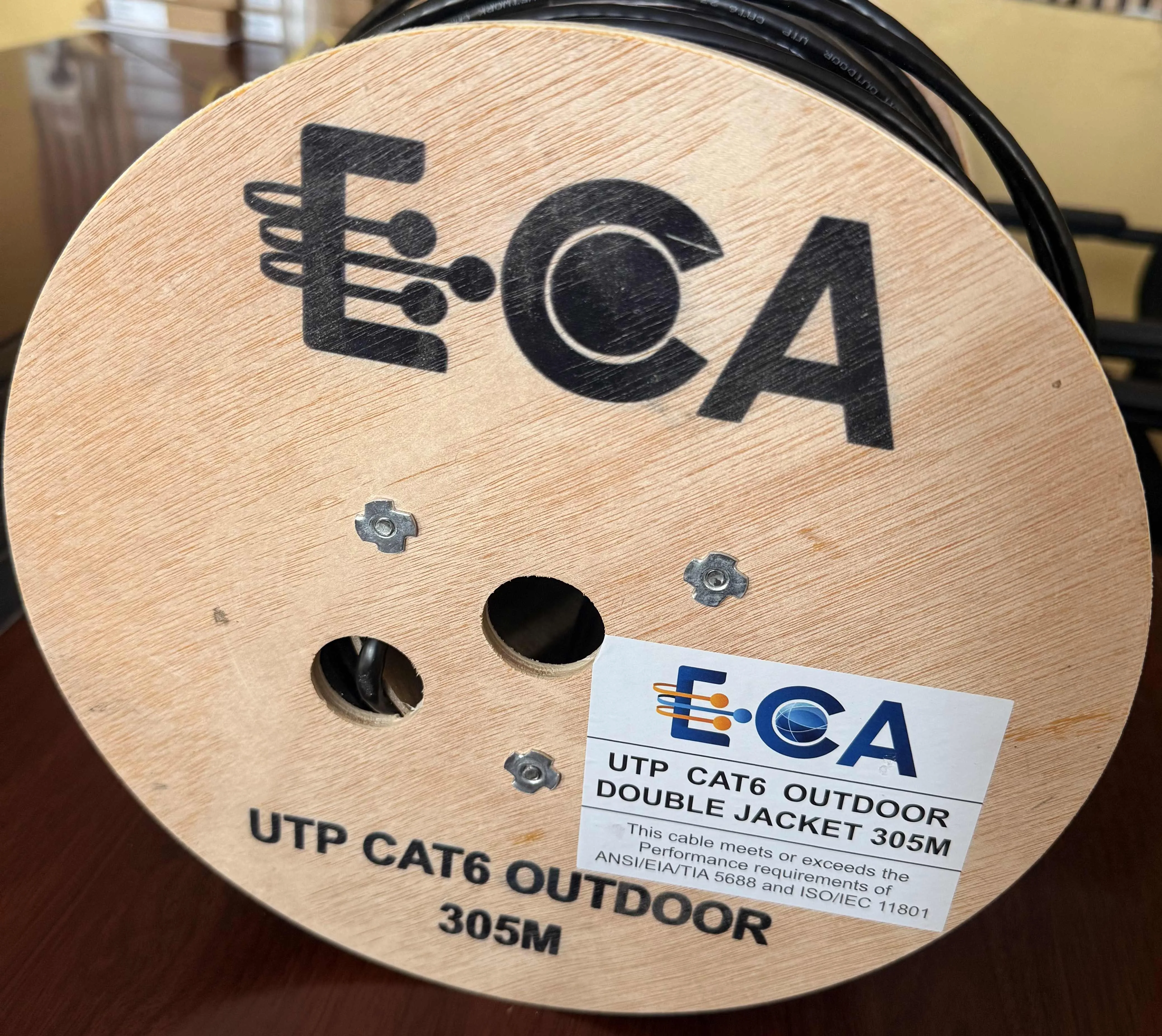 ECA Networks UTP CAT 6 Outdoor Cable 305m - UV Resistant Double Jacket Solid Copper Networking Cable for CCTV PoE & Outdoor WiFi Nairobi Kenya